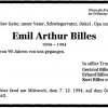 Billes Artur Emil 1905-1994 Todesanzeige